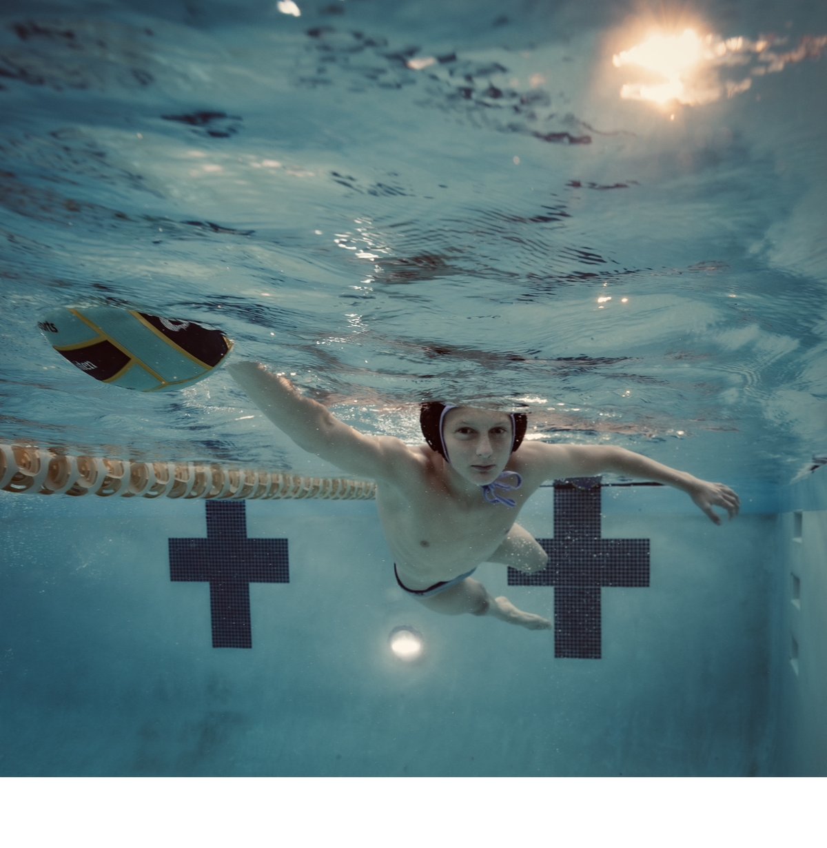Rowan playing water polo